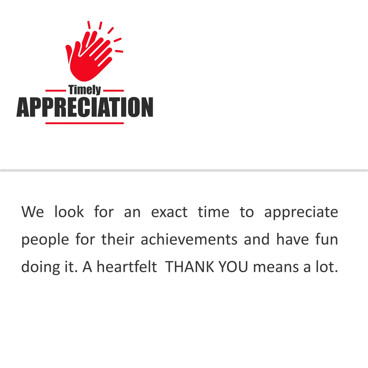 Appreciation